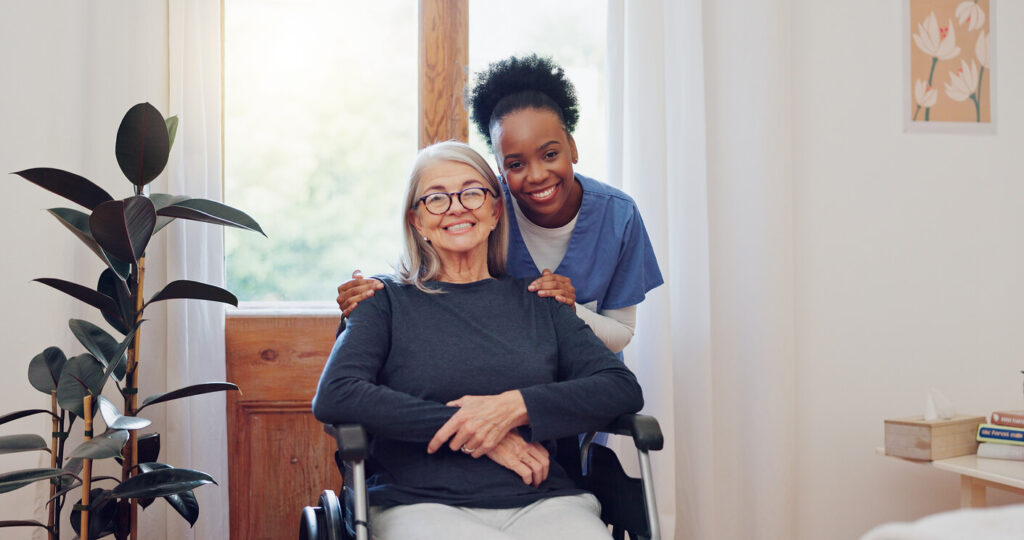 Portrait of a Senior Woman and Nurse